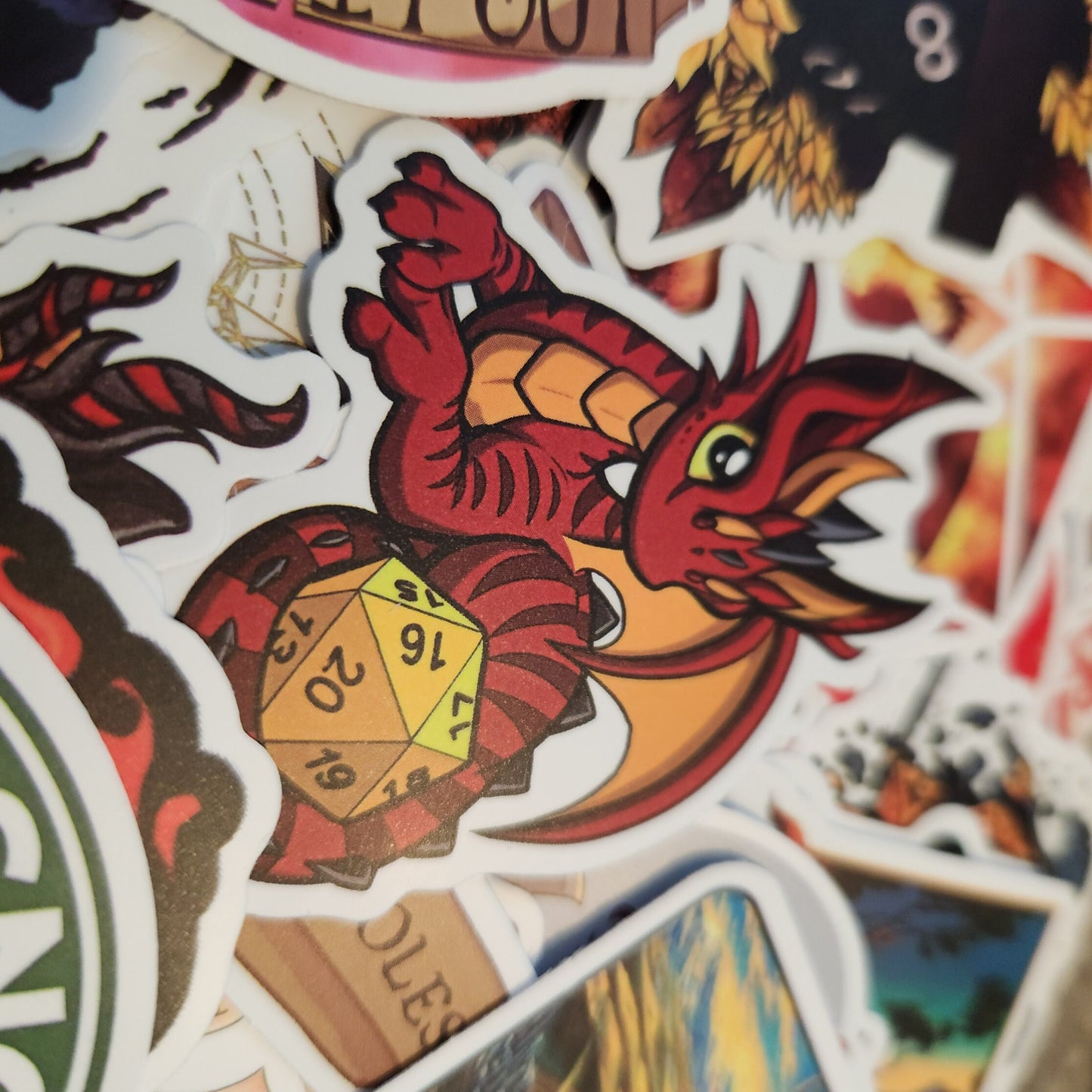Set of 10 Lucky Dip Dungeons and Dragons Stickers | Over 50 Unique Designs | Random Selection | D&D Decals Pack