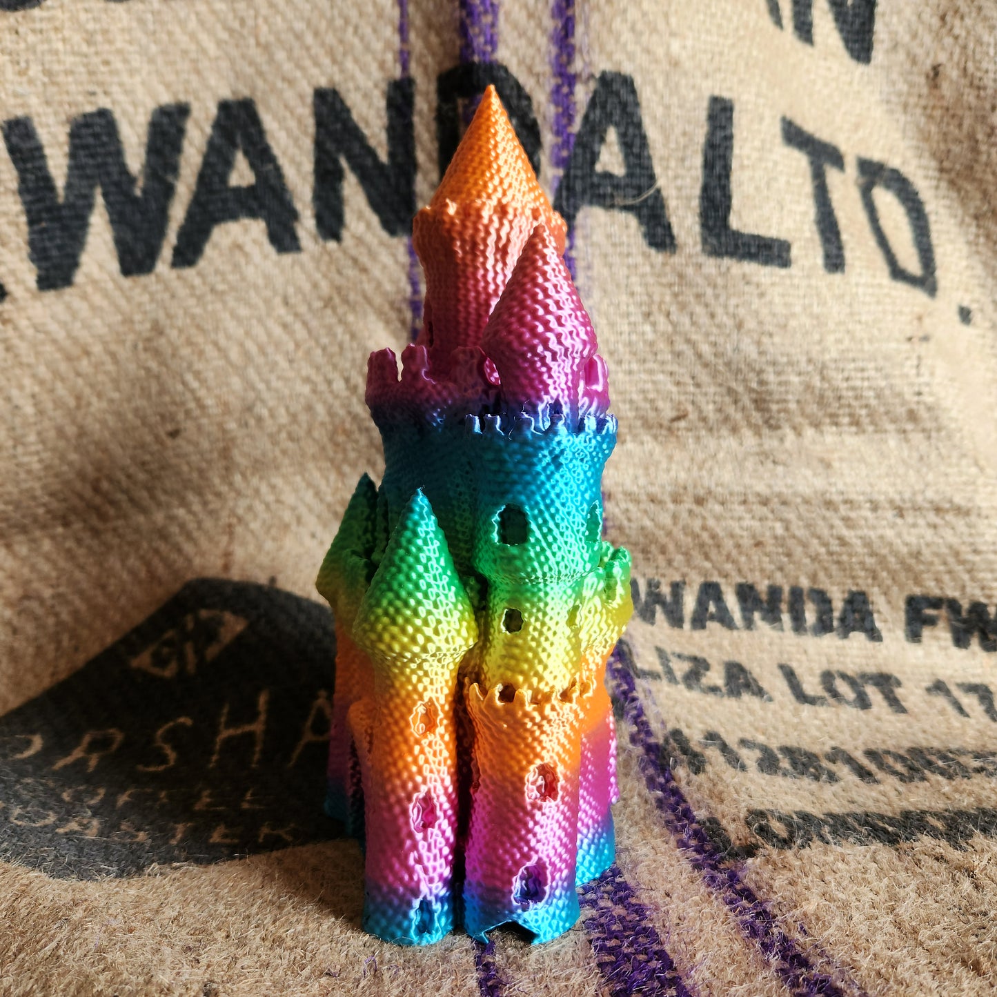 Knitted Dice Tower - Designed by FatesEnd