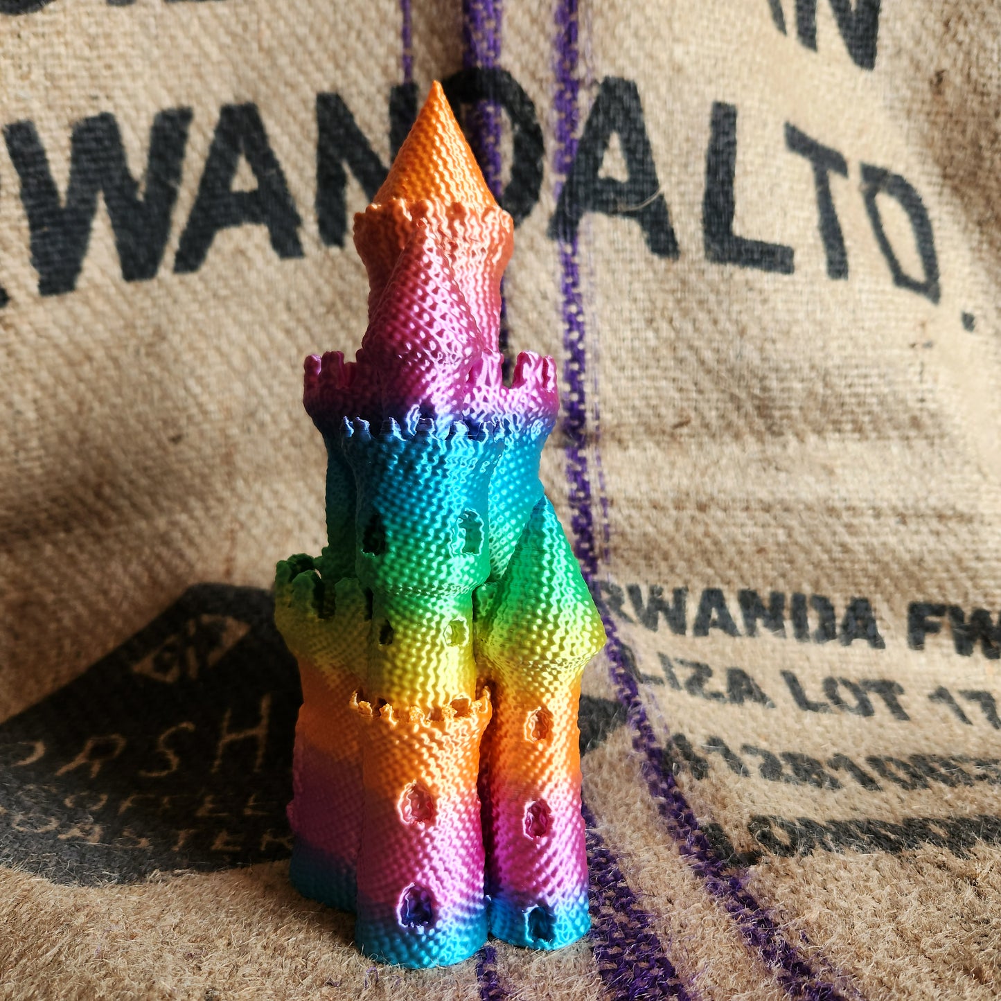 Knitted Dice Tower - Designed by FatesEnd