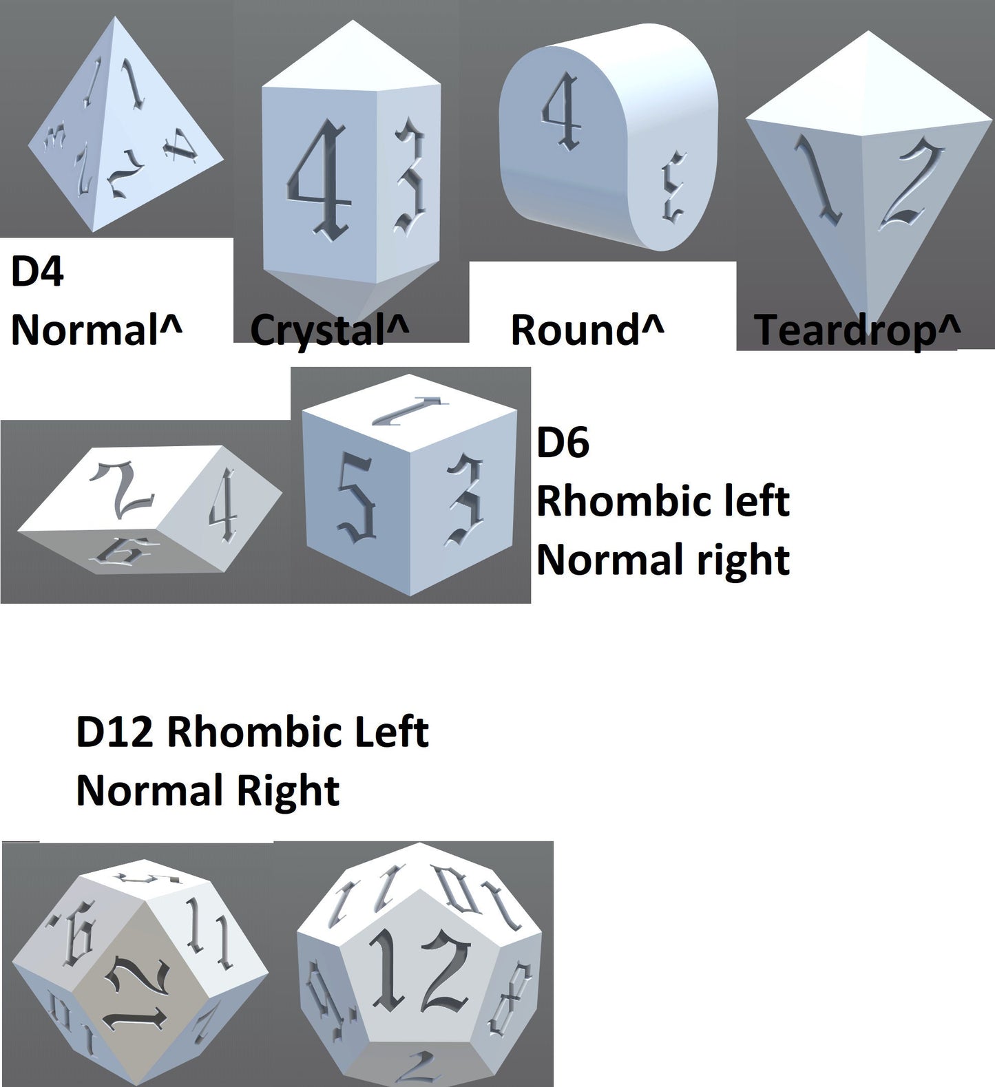 Customisable RPG Dice Masters Set 7pcs