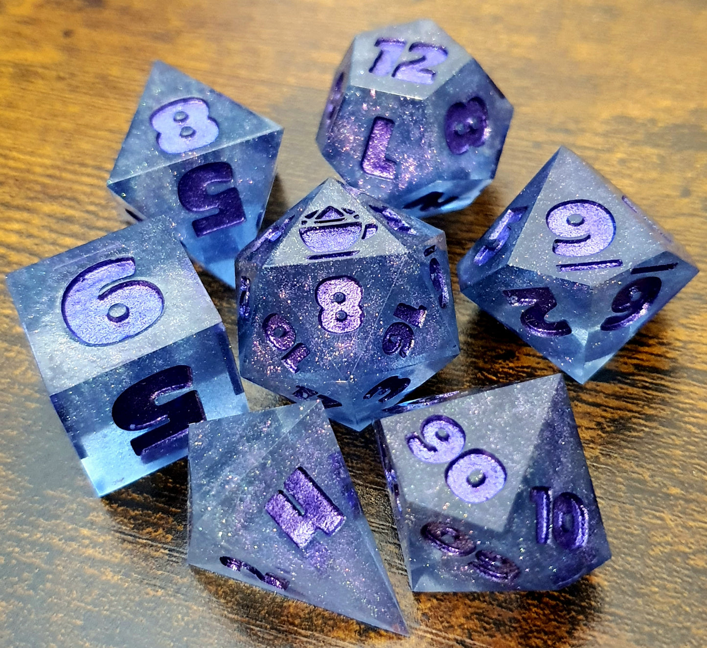 Galactic Mirage - Handmade Oversized D&D Dice Set