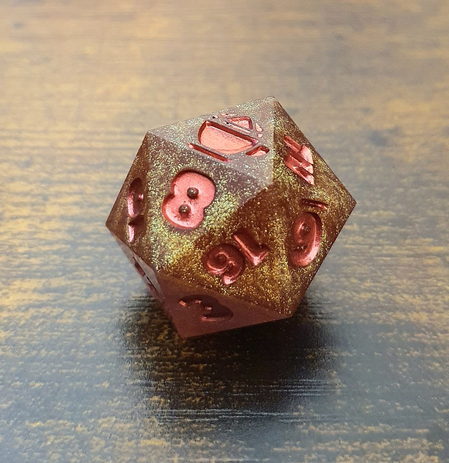 Dawn's Radiance- Handmade Oversized D&D Dice Set
