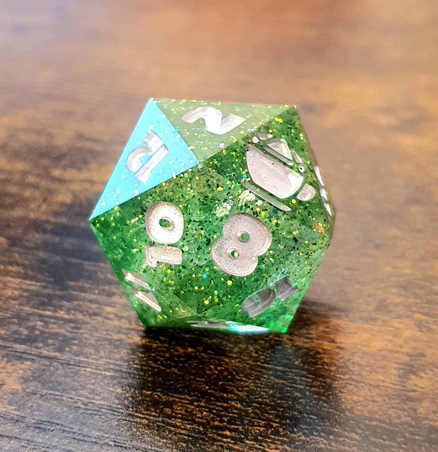 Feywild Glimmer - Handmade Oversized D&D Dice Set