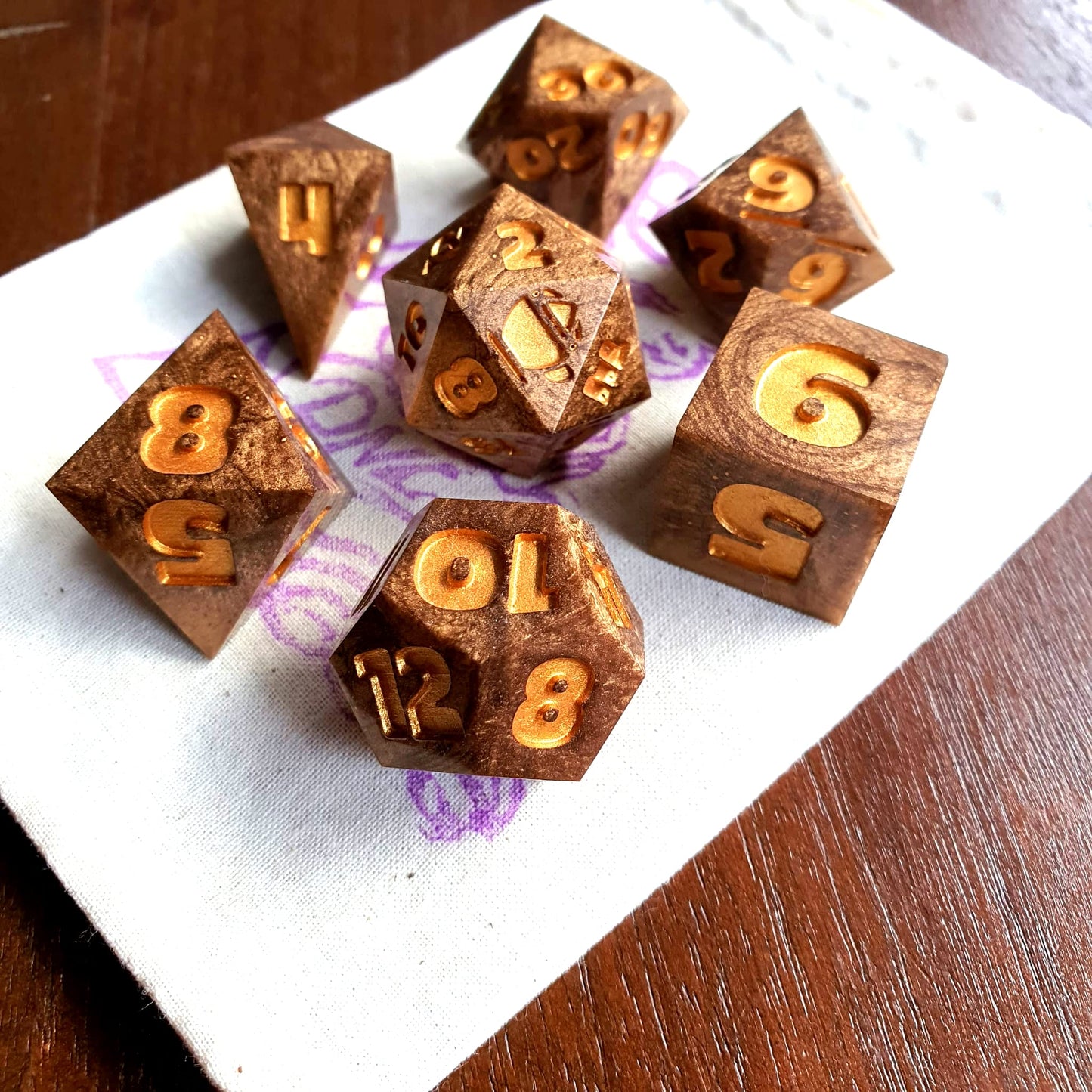 Earthen Bronze DnD Dice Set