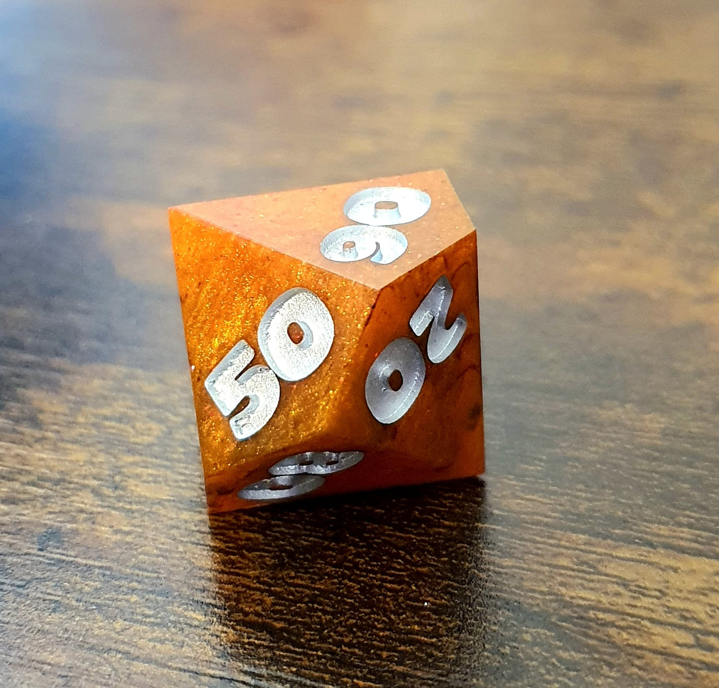 Pumpkin Spice - Handmade Oversized D&D Dice Set