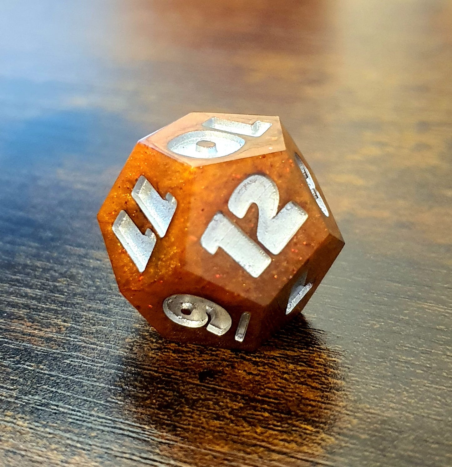 Pumpkin Spice - Handmade Oversized D&D Dice Set