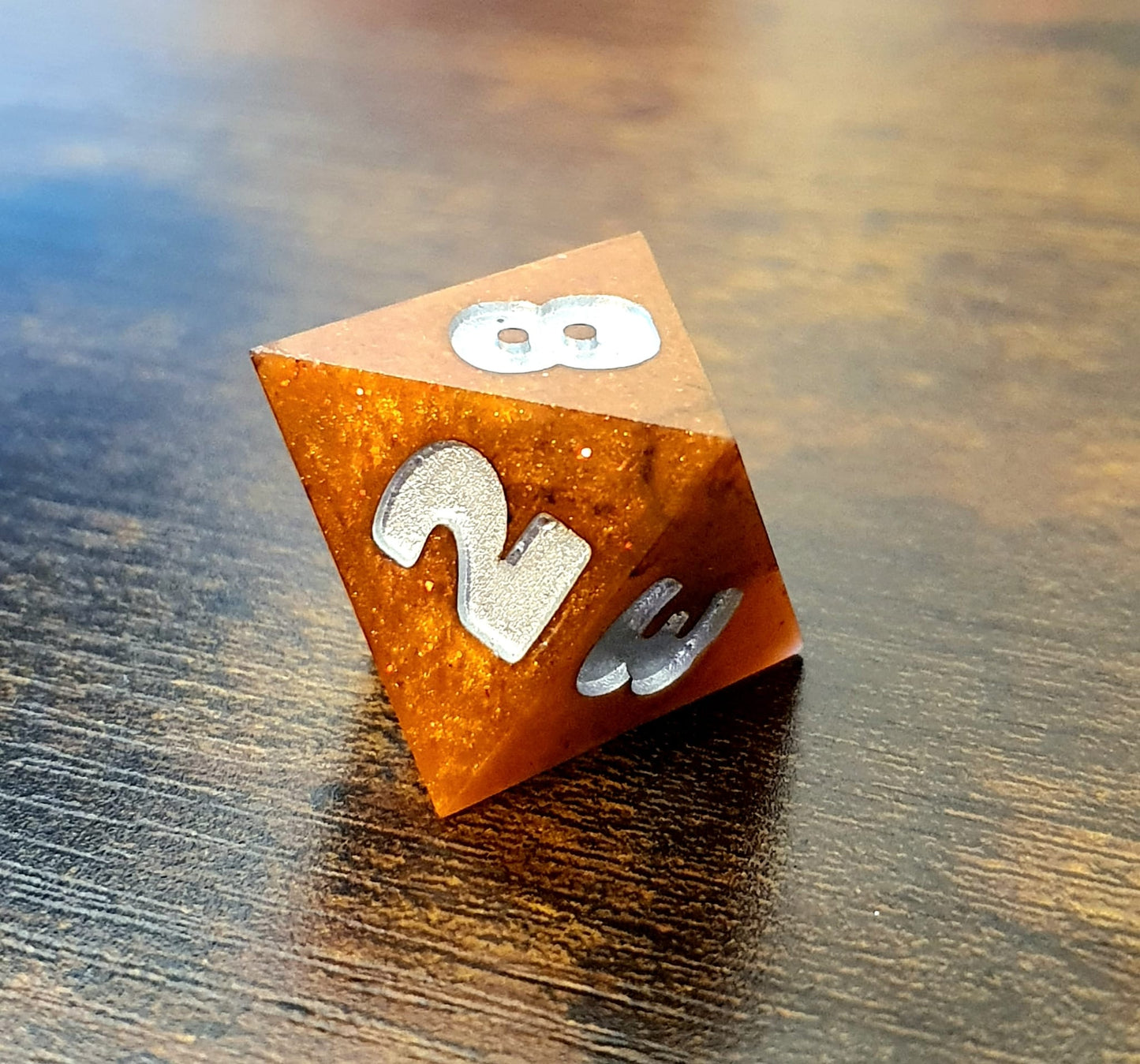 Pumpkin Spice - Handmade Oversized D&D Dice Set