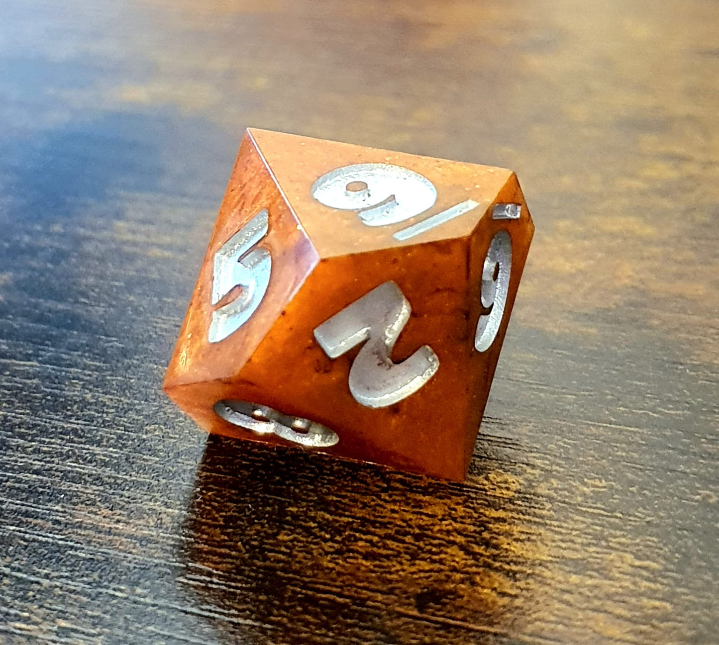 Pumpkin Spice - Handmade Oversized D&D Dice Set