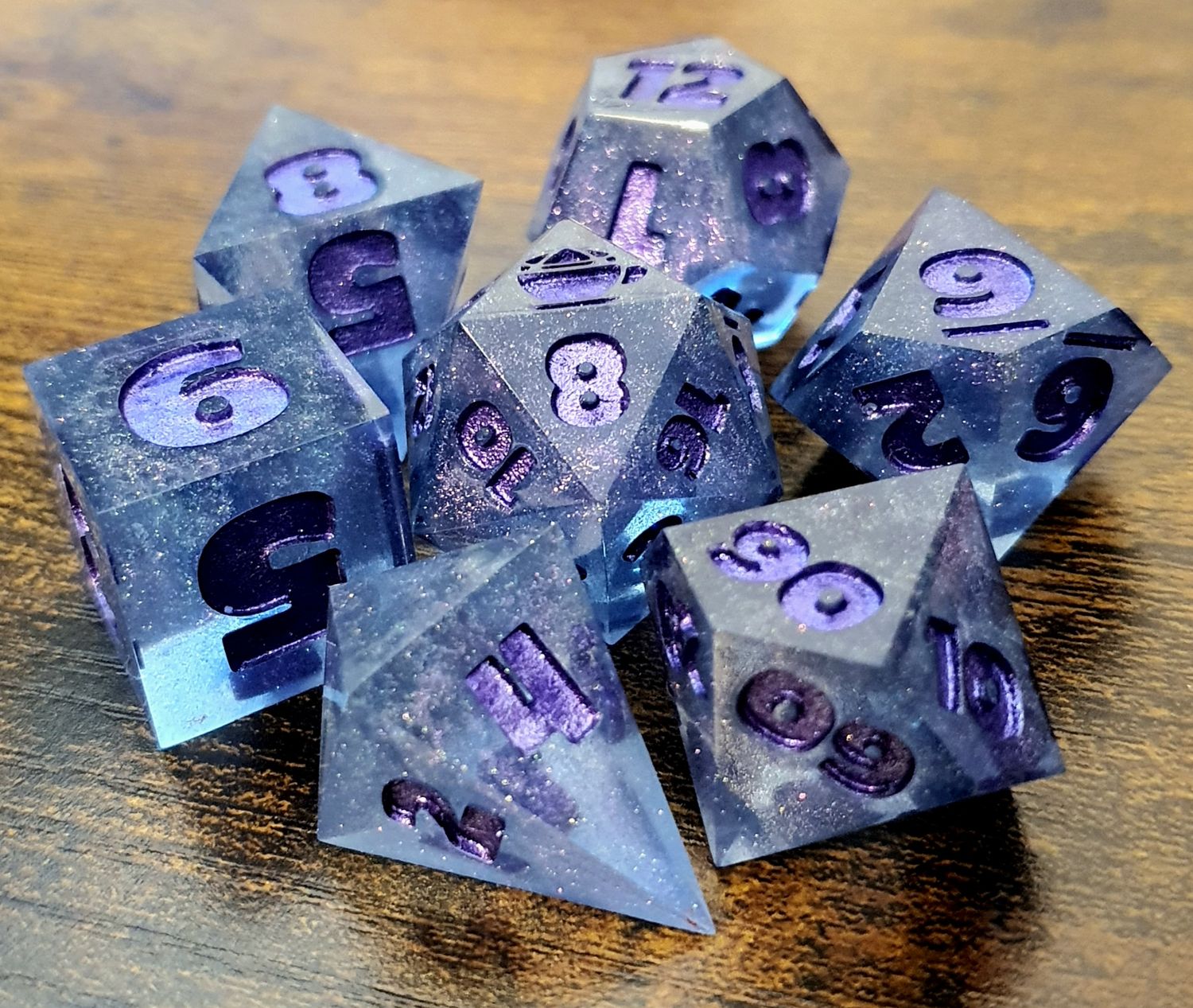 Galactic Mirage - Handmade Oversized D&D Dice Set