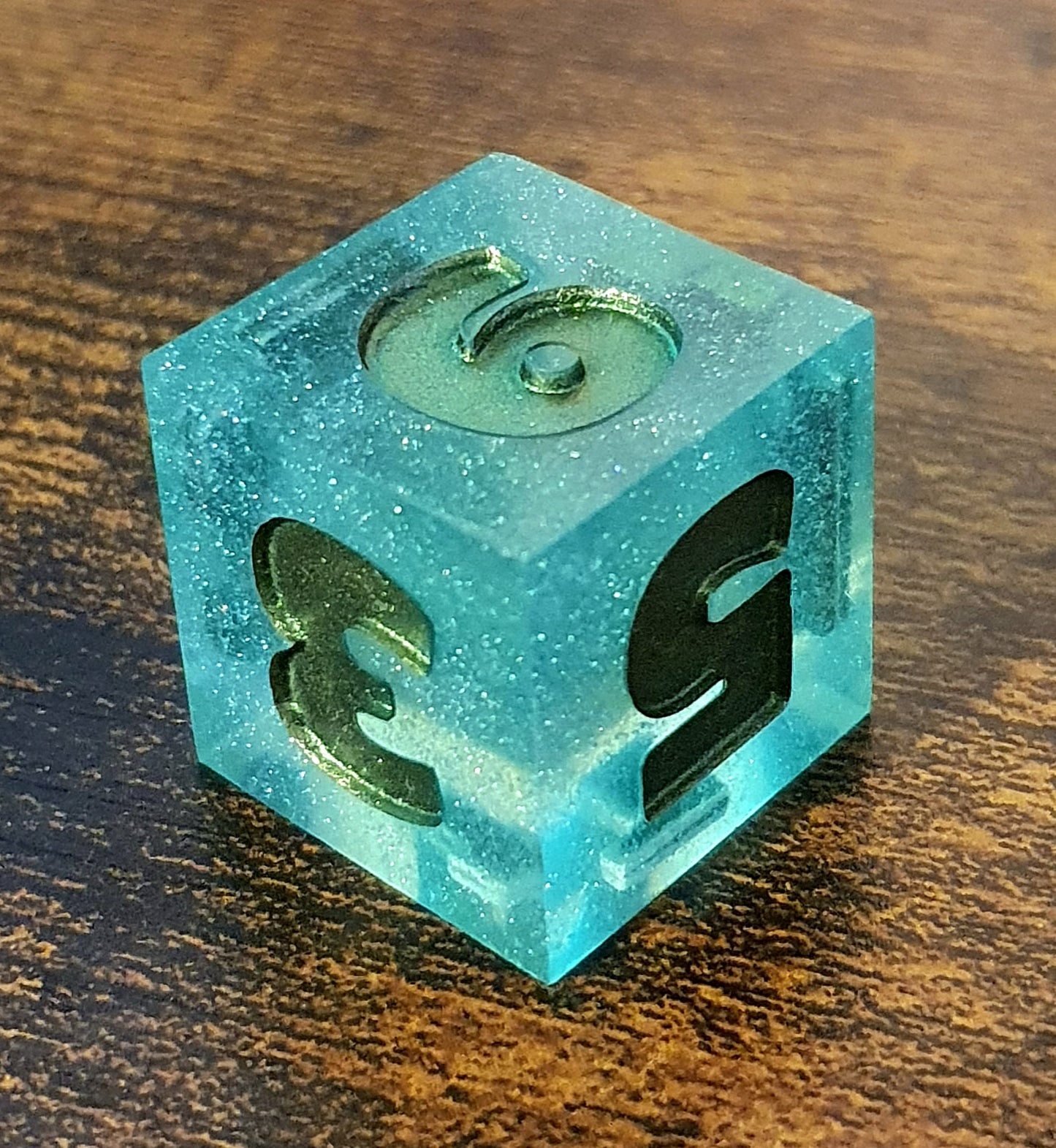 Celestial Jade - Handmade Oversized D&D Dice Set