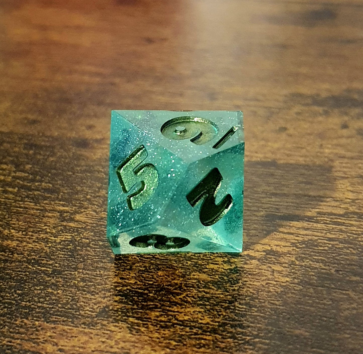 Celestial Jade - Handmade Oversized D&D Dice Set