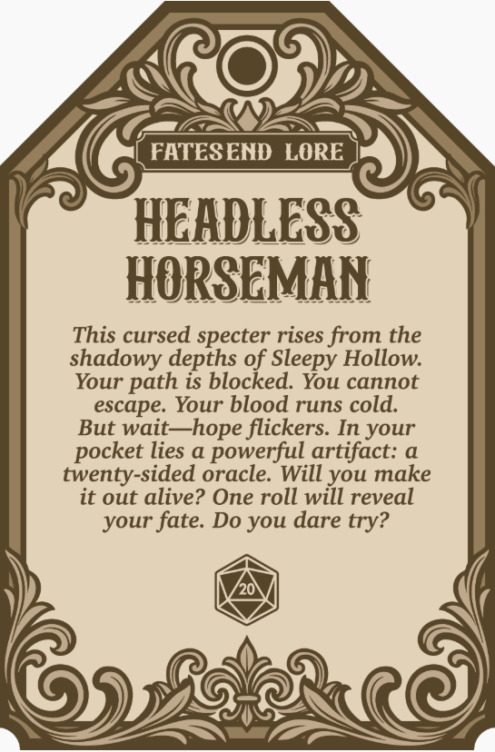 Headless Horseman Dice Guardian