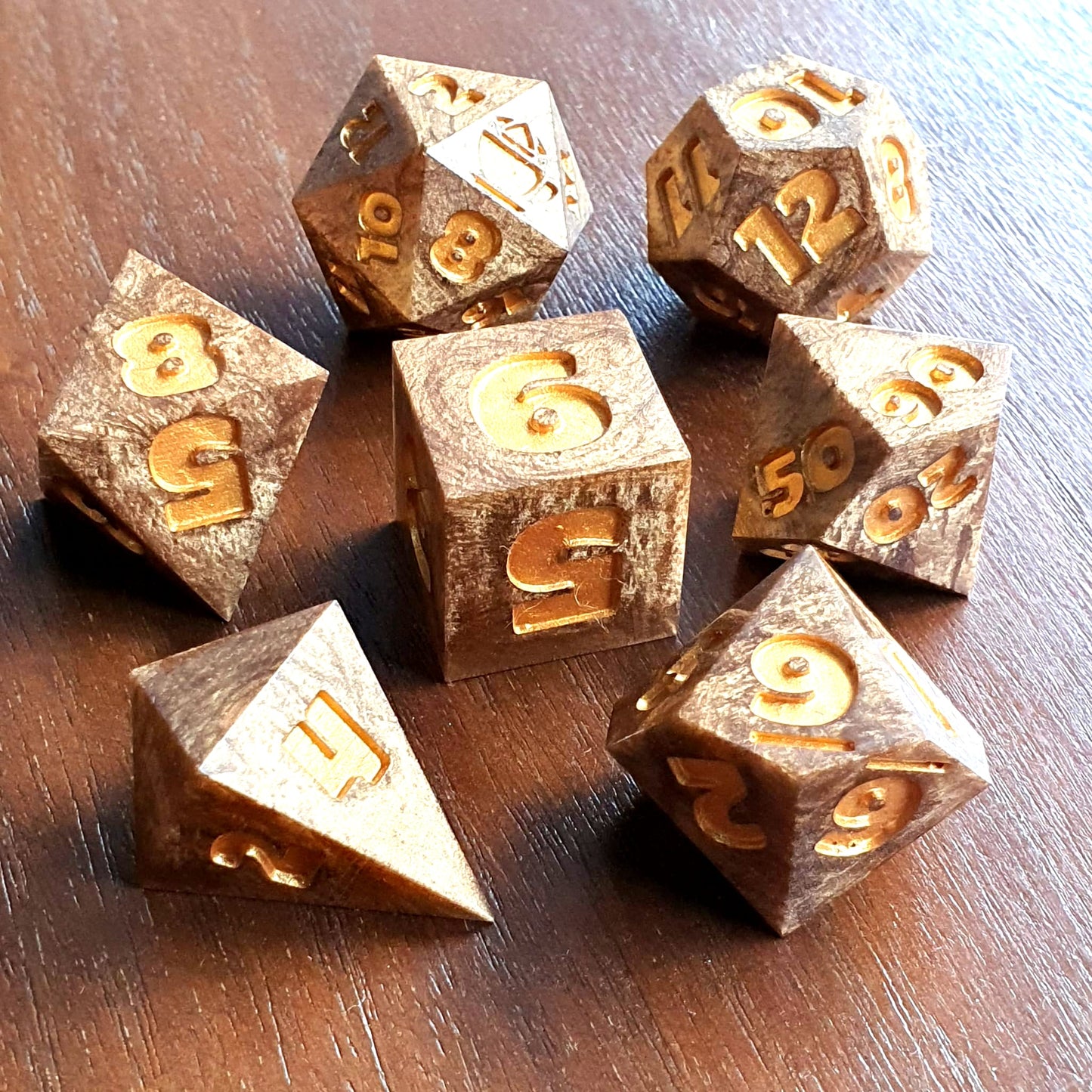 Earthen Bronze DnD Dice Set