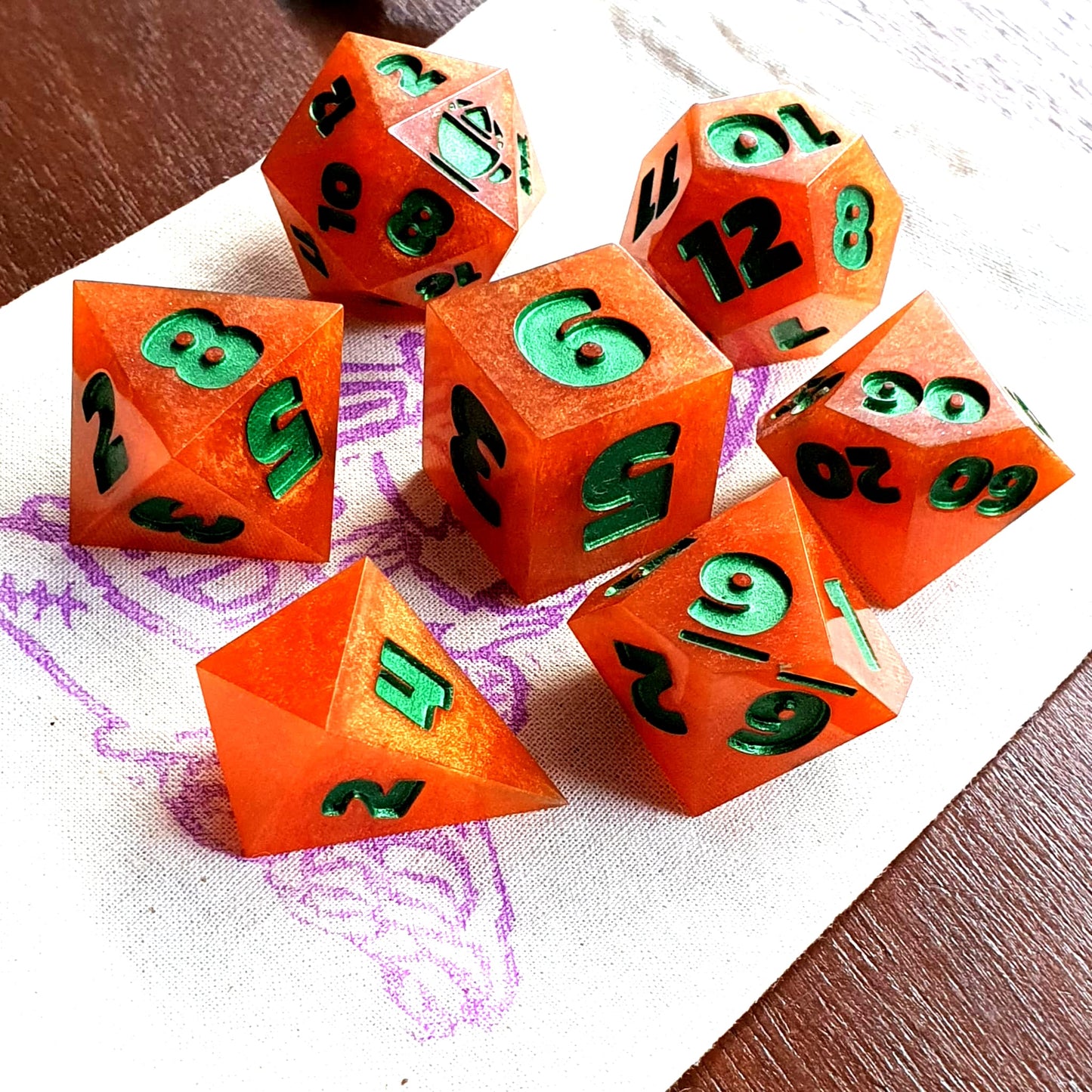 Molten Ember DnD Dice Set